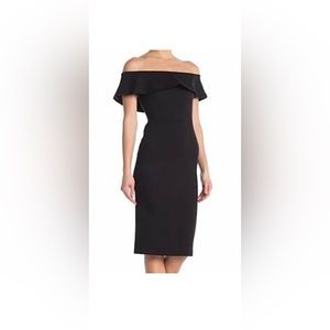 Love x Design Off Shoulder Foldover Midi - Black , Size XL